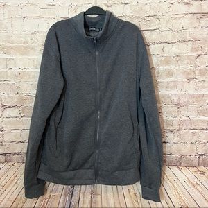 Mens full zip SIIMHWRSS gray sweater size 2XL